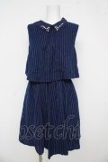 axes femme / ストライプワンピース  紺 Y-26-03-03-108-AX-OP-SZ-ZY
