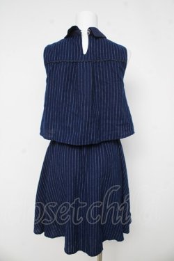 画像2: axes femme / ストライプワンピース  紺 Y-26-03-03-108-AX-OP-SZ-ZY
