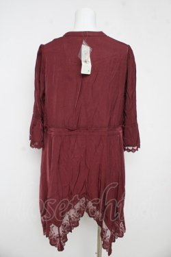 画像2: axes femme / フィッシュテールチュニック  ワイン Y-26-03-03-110-AX-OP-SZ-ZY