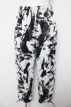 画像1: REFLEM / 総柄イージーパンツ F ブラック/ホワイト Y-26-03-03-112-PU-PA-SZ-ZY