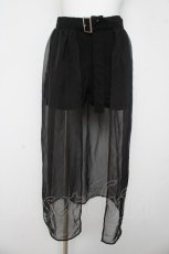 画像1: REFLEM / ベルト付きレイヤードデザインショートパンツ F ブラック Y-26-03-03-113-PU-PA-SZ-ZY (1)