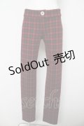 ALGONQUINS / ブロックチェック柄パンツ 2 赤 Y-26-03-03-114-AL-PA-SZ-ZY