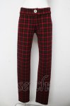画像1: ALGONQUINS / ブロックチェック柄パンツ 2 赤 Y-26-03-03-114-AL-PA-SZ-ZY (1)