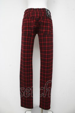 画像2: ALGONQUINS / ブロックチェック柄パンツ 2 赤 Y-26-03-03-114-AL-PA-SZ-ZY