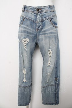 画像1: ALGONQUINS / ダメージデニムパンツ F ウォッシュ Y-26-03-03-115-AL-PA-SZ-ZY