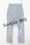ALGONQUINS / ダメージデニムサルエルパンツ F ブルー Y-26-03-03-116-AL-PA-SZ-ZY