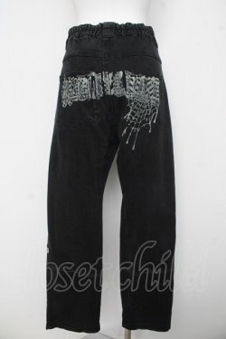 画像2: ALGONQUINS / ダメージデニムパンツ F ブラック Y-26-03-03-118-AL-PA-SZ-ZY