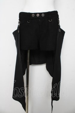 画像1: BPN / フラップ付ショートパンツ M 黒 Y-26-03-03-121-GO-PA-SZ-ZY