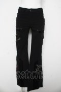 Ozz Croce / 龍刺繍ZIPパンツ  ブラック/レッド Y-26-03-03-122-OO-PA-SZ-ZY