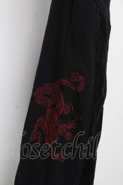 画像3: Ozz Croce / 龍刺繍ZIPパンツ  ブラック/レッド Y-26-03-03-122-OO-PA-SZ-ZY