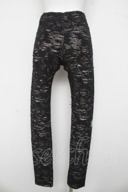 画像2: PEACE NOW / ダメージガーゼレギンスパンツ M ブラック/ホワイト Y-26-03-03-123-PU-PA-SZ-ZY