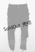 Ozz Croce / ハイウエストサルエルパンツ  黒 Y-26-03-03-125-OO-PA-SZ-ZY
