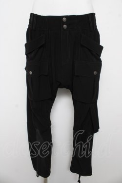 画像1: Ozz Croce / ハイウエストサルエルパンツ  黒 Y-26-03-03-125-OO-PA-SZ-ZY