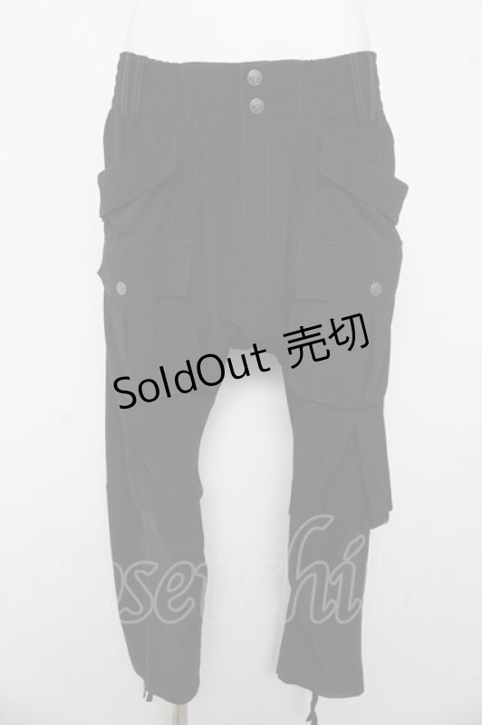 画像1: Ozz Croce / ハイウエストサルエルパンツ  黒 Y-26-03-03-125-OO-PA-SZ-ZY (1)