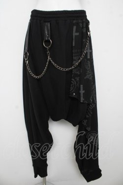 画像1: SEX POT ReVeNGe / チェーン付きサルエルパンツ M 黒 Y-26-03-03-126-SP-PA-SZ-ZY