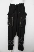 ALGONQUINS / 丸スタッズZIPサルエルパンツ F 黒 Y-26-03-03-129-AL-PA-SZ-ZY