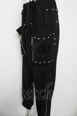 画像3: ALGONQUINS / 丸スタッズZIPサルエルパンツ F 黒 Y-26-03-03-129-AL-PA-SZ-ZY