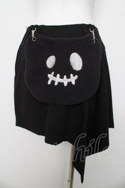 画像1: PEACE NOW / エヴィちゃんフラップ付きアシメスカート M ブラック Y-26-03-03-134-PU-SK-SZ-ZY