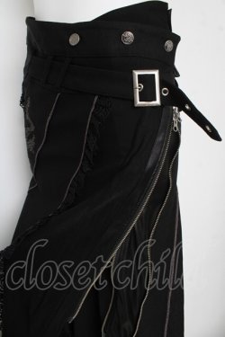 画像3: Ozz Croce / 龍刺繍切替ロングスカート  黒 Y-26-03-03-136-OO-SK-SZ-ZY