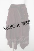 Ozz Croce / 蜘蛛の巣レースランダムフリルスカート  ワイン Y-26-03-03-137-OO-SK-SZ-ZY
