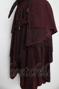 画像3: Ozz Croce / 蜘蛛の巣レースランダムフリルスカート  ワイン Y-26-03-03-137-OO-SK-SZ-ZY
