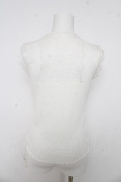 画像2: axes femme / バックレースタンクトップ  白 Y-26-03-03-011-AX-TO-SZ-ZY