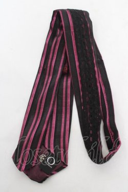 画像2: Ozz oneste / 王冠モチーフレジメネクタイ  ピンク/ブラック Y-26-03-03-002-OO-ZA-SZ-ZY