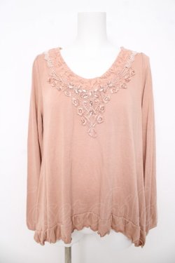 画像1: axes femme / BACKリボンモチーフプルオーバー  ピンク Y-26-03-03-015-AX-TO-SZ-ZY