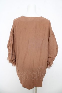 画像2: axes femme / 袖レースシャツ  ベージュ Y-26-03-03-017-AX-BL-SZ-ZY