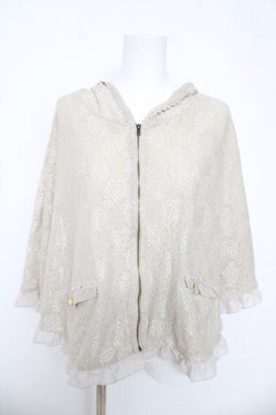 画像1: axes femme / レーシーポンチョ  生成り Y-26-03-03-018-AX-TO-SZ-ZY