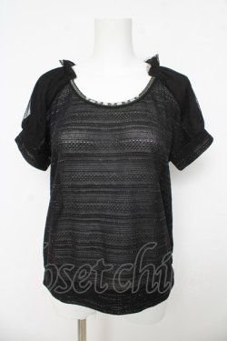 画像1: axes femme / ラメカットソー  黒 Y-26-03-03-022-AX-TO-SZ-ZY