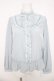画像1: axes femme / ヨーク切替えフリルブラウス  サックス Y-26-03-03-025-AX-BL-SZ-ZY (1)