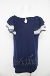 画像2: axes femme / パール付きトップス  紺 Y-26-03-03-029-AX-TO-SZ-ZS (2)