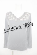 axes femme / 薔薇レースインナープルオーバー  グレー Y-26-03-03-034-AX-TO-SZ-ZY