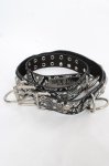 画像1: SEX POT ReVeNGe / パイソン柄スカルリングベルト  ブラック/グレー Y-26-03-03-004-SP-ZA-SZ-ZY (1)