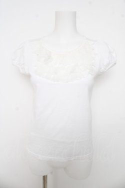 画像1: Emily Temple cute / フロントレースカットソー  シロ Y-26-03-03-040-ET-TO-SZ-ZY