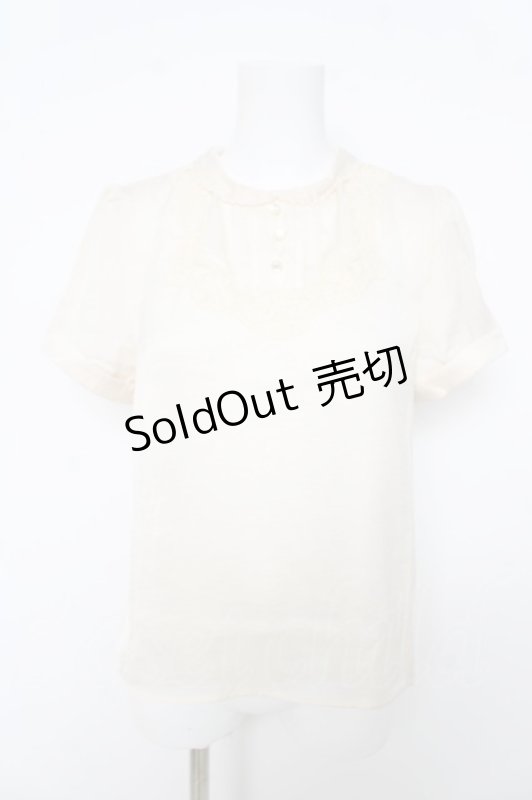 画像1: Fi.n.t / シフォンカットソー  生成り Y-26-03-03-043-CA-BL-SZ-ZY (1)