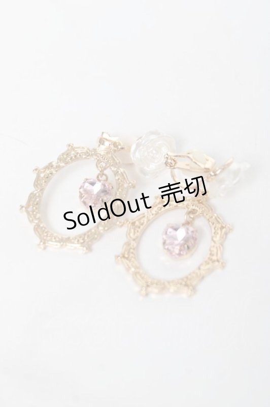 画像1: m petit by misako / AMフレームハートイヤリング  ゴールド Y-26-03-06-004-LO-AC-SZ-ZY (1)