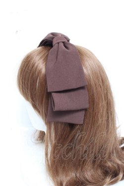 画像2: axes femme kawaii / 斜めリボンカチューシャ  ブラウン Y-26-03-06-042-AX-AC-SZ-ZY
