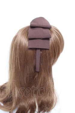 画像3: axes femme kawaii / 斜めリボンカチューシャ  ブラウン Y-26-03-06-042-AX-AC-SZ-ZY