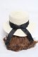 画像3: Ank Rouge / LacyRibbonストローハット   Y-26-03-06-045-CA-AC-SZ-ZY (3)