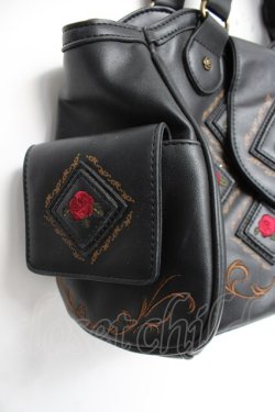 画像2: axes femme / バラパッチワークバッグ  黒 Y-26-03-06-055-AX-BG-SZ-ZY