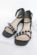 axes femme / パールストラップサンダル Ｌ 黒 Y-26-03-06-061-AX-SH-SZ-ZY