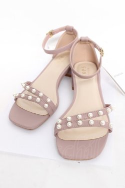 画像1: axes femme / パールストラップサンダル Ｌ ピンク Y-26-03-06-062-AX-SH-SZ-ZY