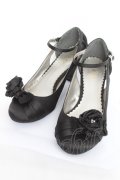 axes femme / コサージュ付きパンプス M 黒 Y-26-03-06-063-AX-SH-SZ-ZY