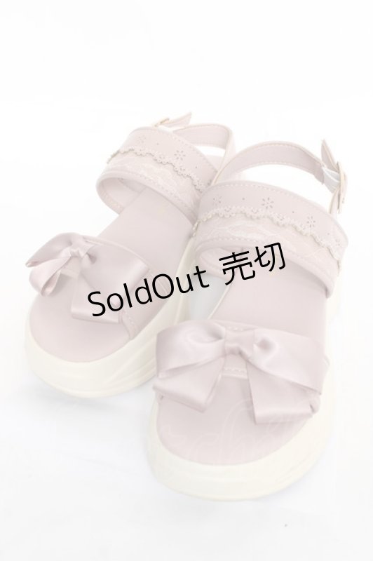 画像1: m petit by misako / AMリボンスニーカーサンダル L ピンク Y-26-03-06-065-LO-SH-SZ-ZY (1)