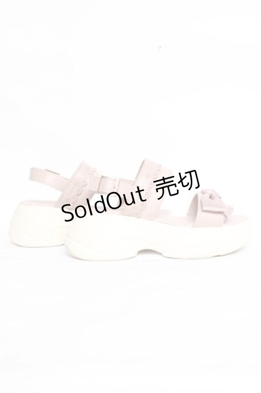 画像4: m petit by misako / AMリボンスニーカーサンダル L ピンク Y-26-03-06-065-LO-SH-SZ-ZY (4)