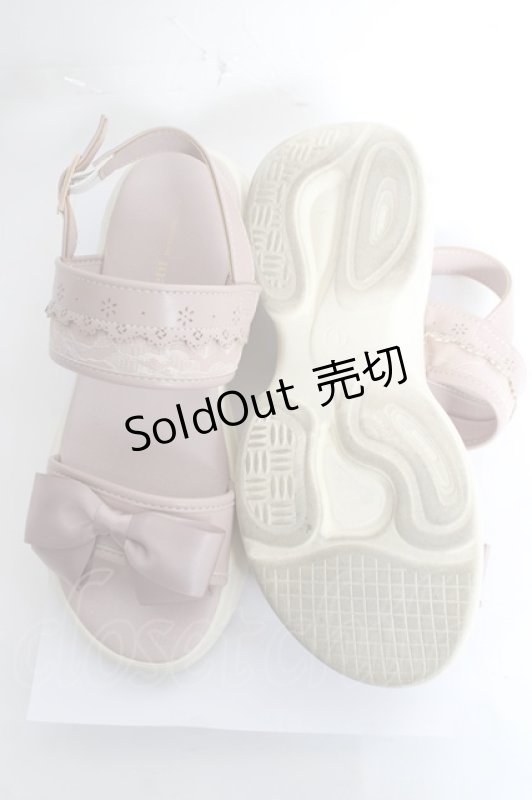 画像5: m petit by misako / AMリボンスニーカーサンダル L ピンク Y-26-03-06-065-LO-SH-SZ-ZY (5)