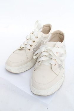 画像1: axes femme / サイドレースシューズ L 生成り Y-26-03-06-066-AX-SH-SZ-ZY