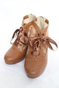 axes femme / チュールレースアップブーツ L ブラウン Y-26-03-06-068-AX-SH-SZ-ZY